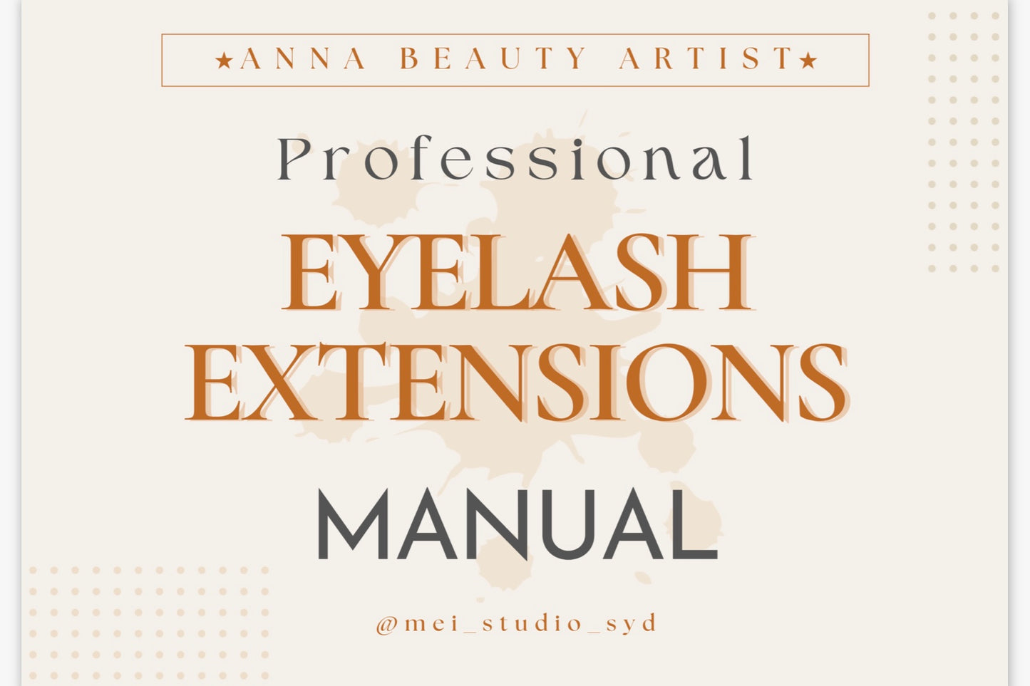 Professional Eyelash Extensions Manual